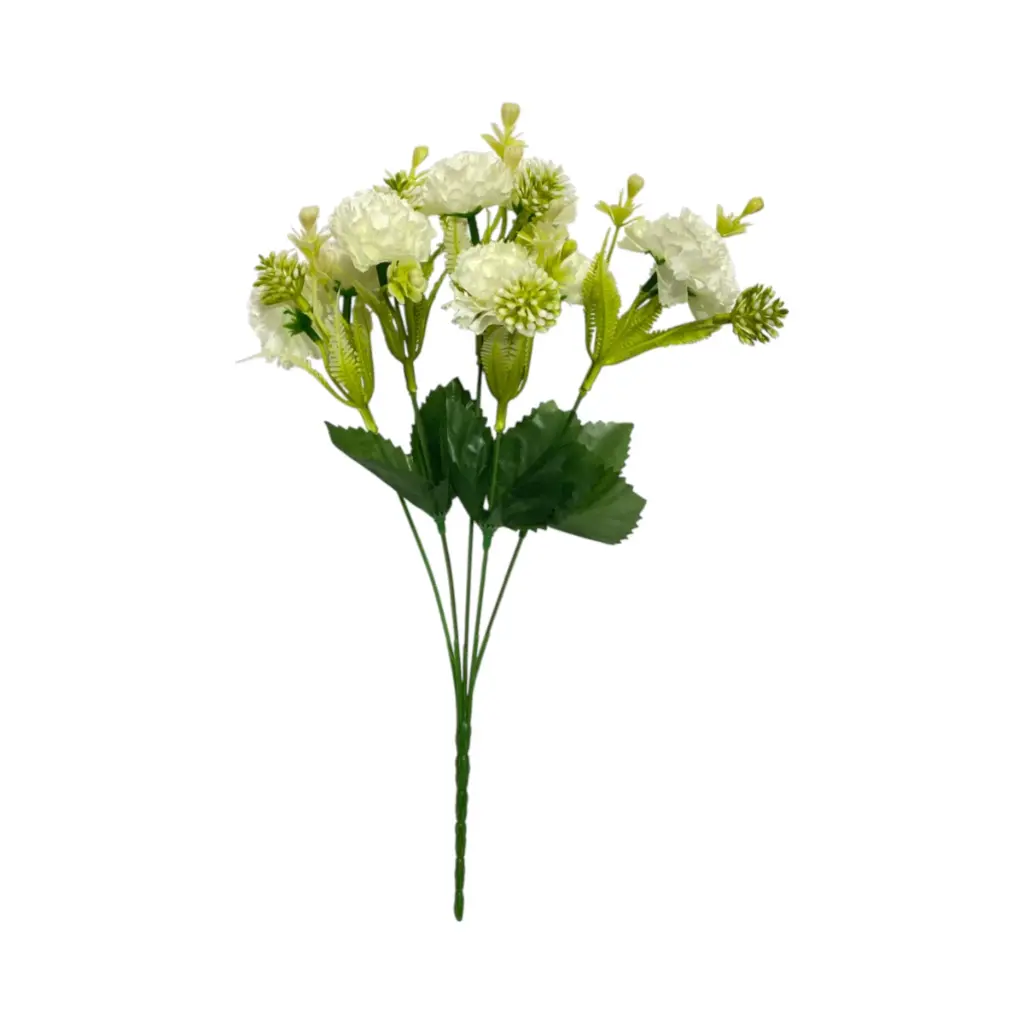 Flor artificial, 2 colores tela y pvc, 35cm 