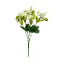 Flor artificial, 2 colores tela y pvc, 35cm 
