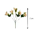 Flor artificial, 2 colores tela y pvc, 35cm 