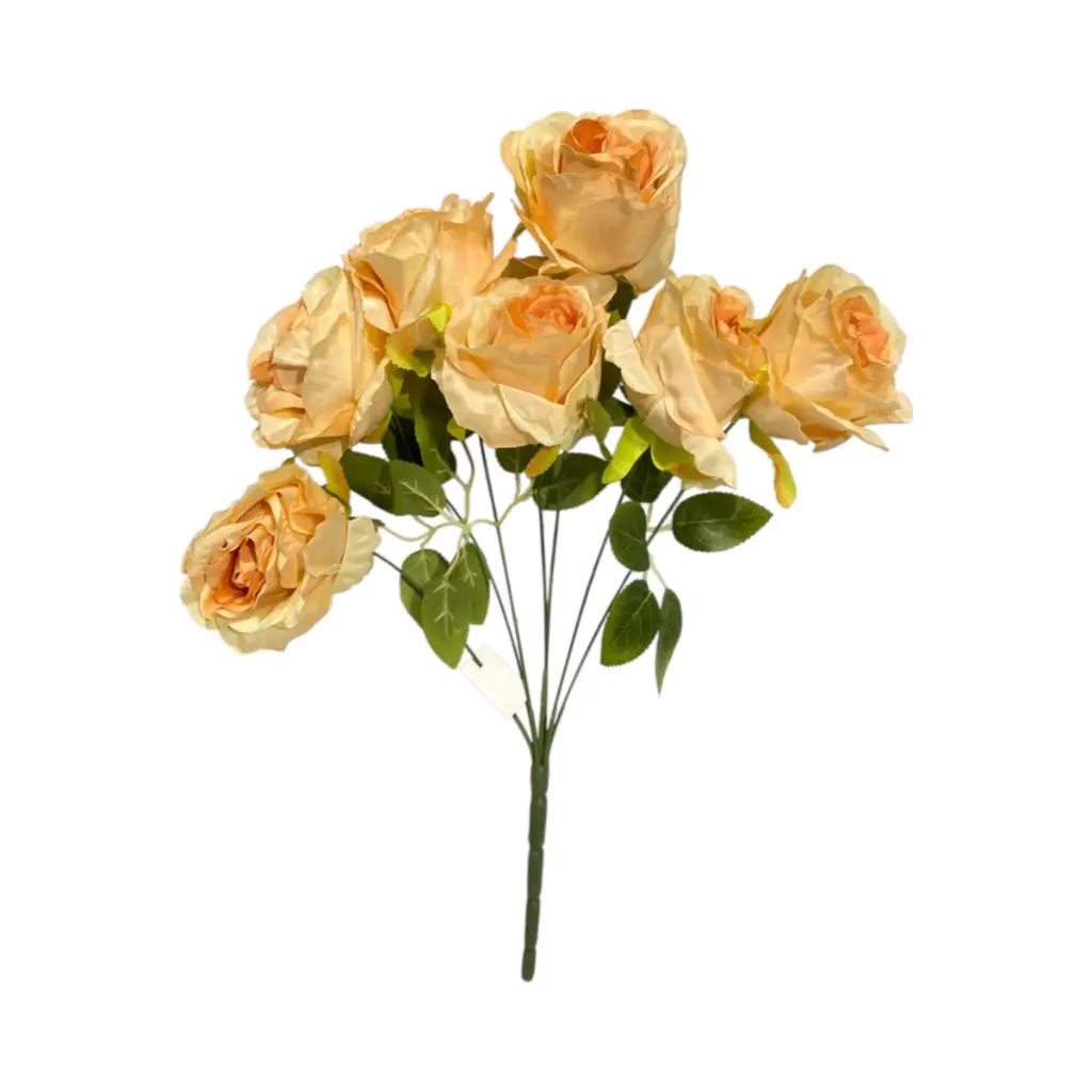 Flor artificial, 2 colores tela y pvc, 35cm 