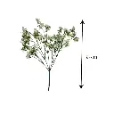 Flor blanca artificial, aliento de bebe, tela y pvc, 33cm