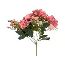 Flor artificial peonia y crisantemo, tela y pvc, 40cm
