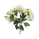 Flor artificial peonia y crisantemo, tela y pvc, 40cm