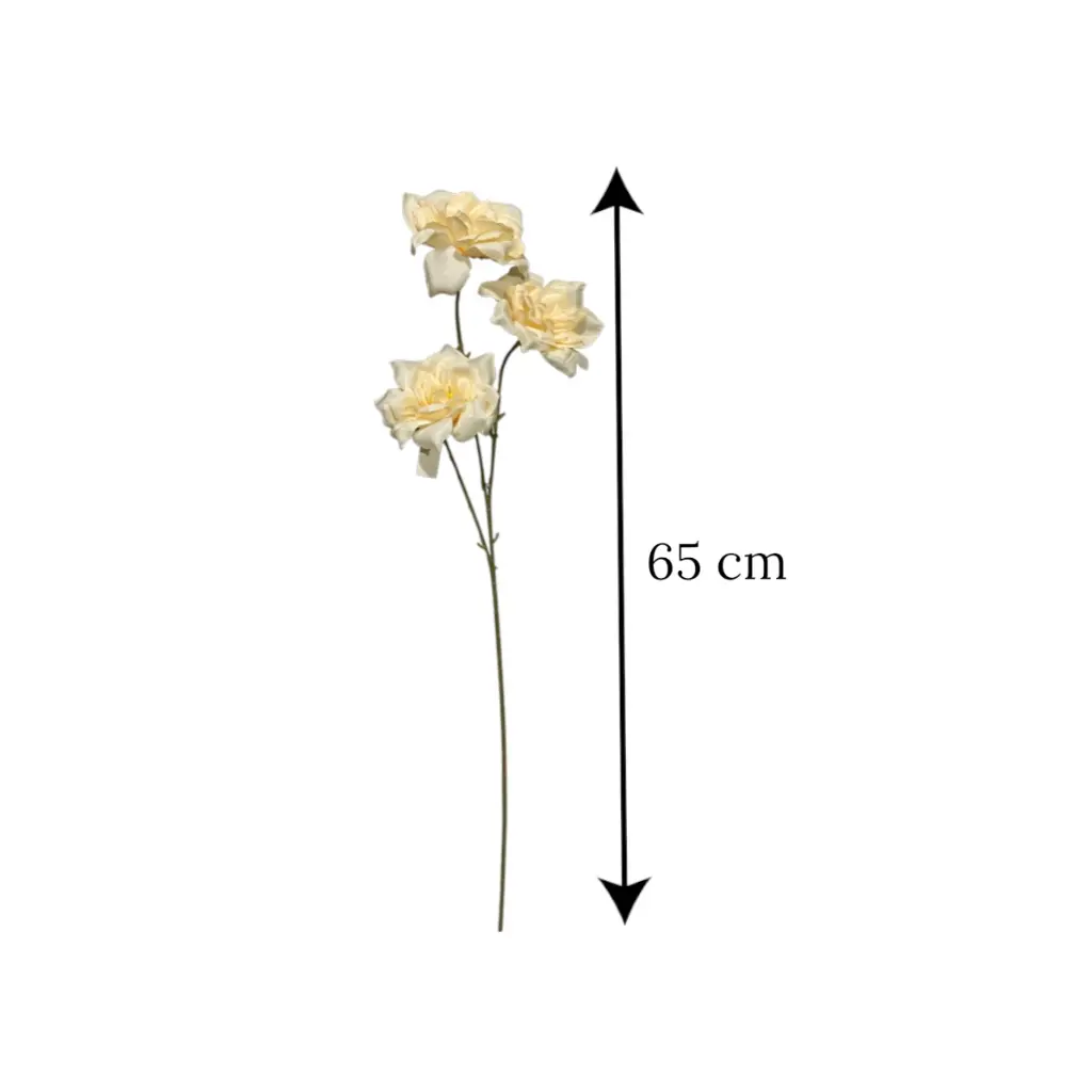 Flor artificial blanca, tela y pvc, 65cm  (copia)