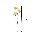 Flor artificial blanca, tela y pvc, 65cm  (copia)