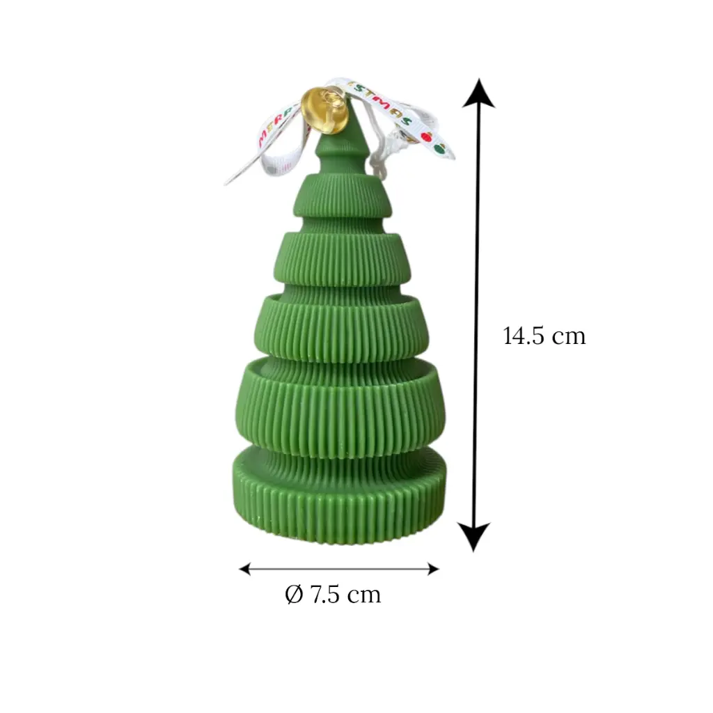 Vela Árbol de Navidad 3colores, Ø7.5x14.5cm