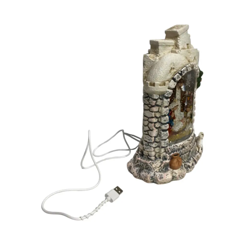 Nacimiento con luz, musical, usb. 18.5x10.5x26cm