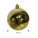 Bombillo Dorado Ø8cm, Set x 6pcs.