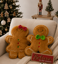 Cojín navideño Muñeca de Jengibre. 29x34cm  