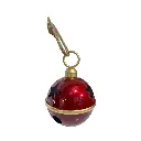 Cascabel Navideño Metálico color vino, Ø16x23cm