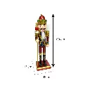 Cascanuez Navideño Madera Metalizados, 8x7x30cm