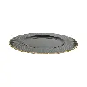Plato Base Negro filo dorado, pvc Ø33cm