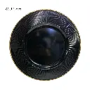 Plato Base Negro filo dorado, pvc Ø33cm