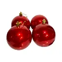 Bombillo de Navidad Rojo Ø8cm, Set x 12pz.  