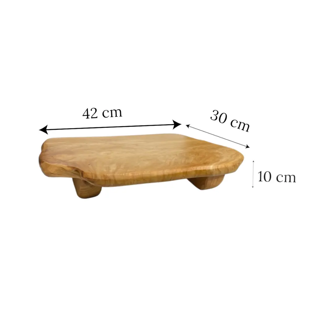 Base de Madera Natural, porta bocadito. 42x30x7.5cm