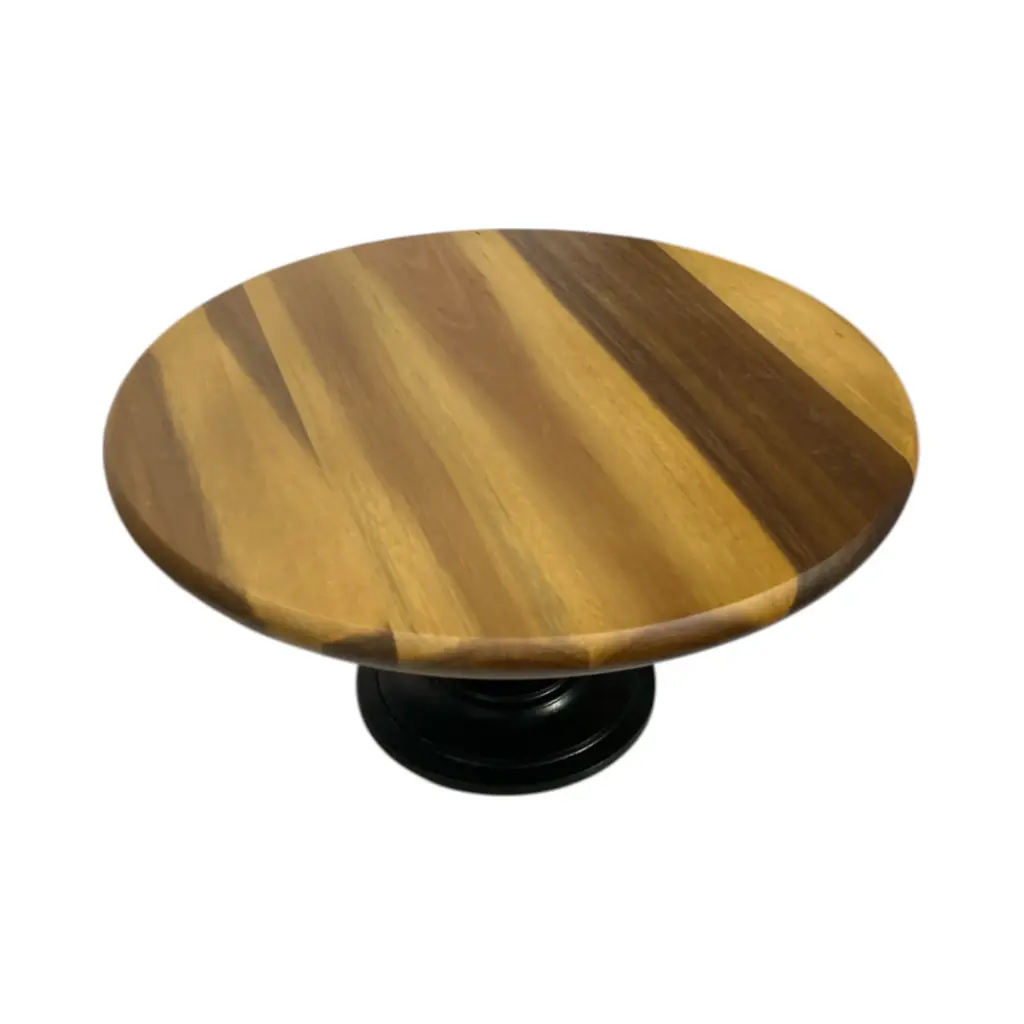 Porta Torta de Madera Natural, Ø29.5x15.5cm