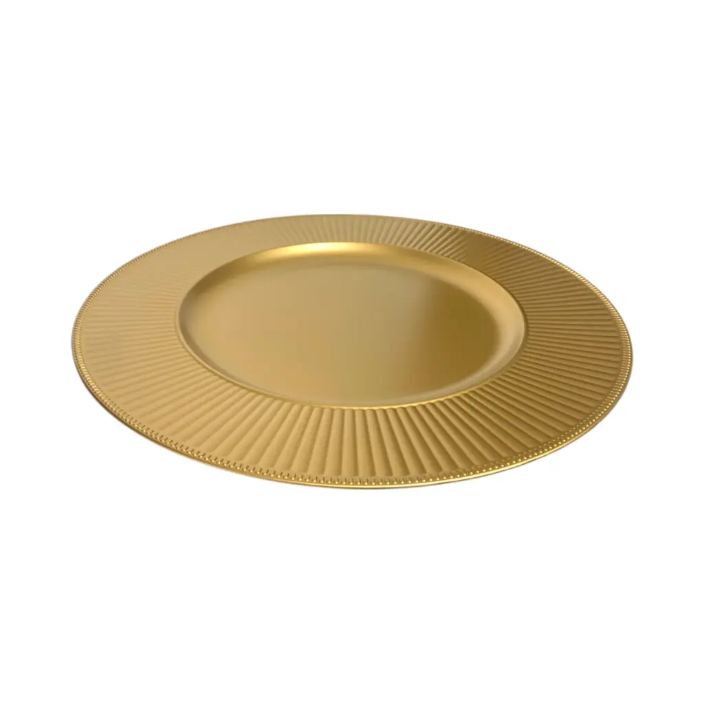 Plato Base Dorado pvc, Ø33cm. Ref:PT131-059