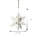 Copo de Nieve Metálico Blanco, 47x35cm