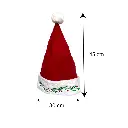 Gorro Navideño Rojo hiedra cereza, 30x45cm