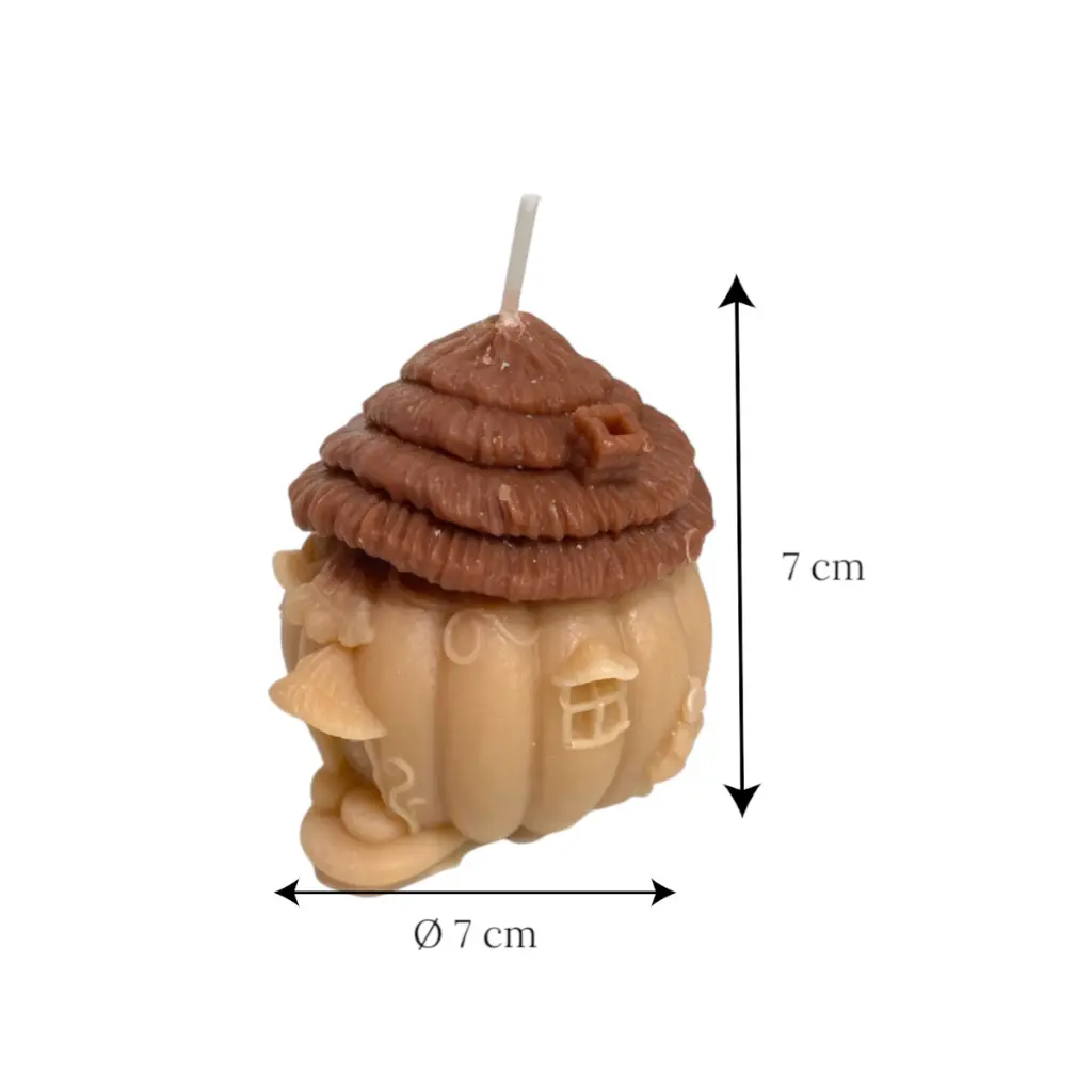 Vela Casa Calabaza Ø7x7cm