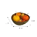 Vela Calabaza en candelabro de coco, 11x12x6cm