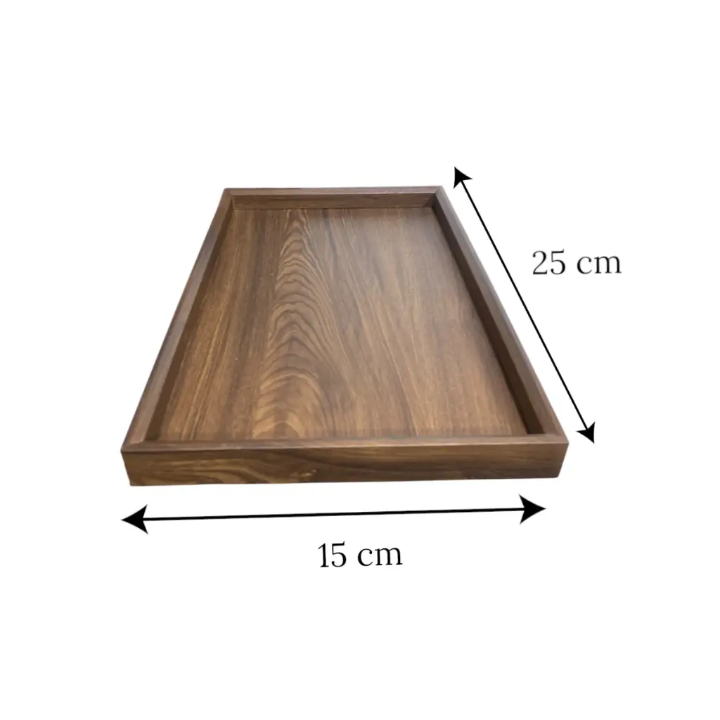 Bandejas de Madera setx3 pz. 24x35x3.5cm, 20x28x3.5cm, 15x25x3.5cm