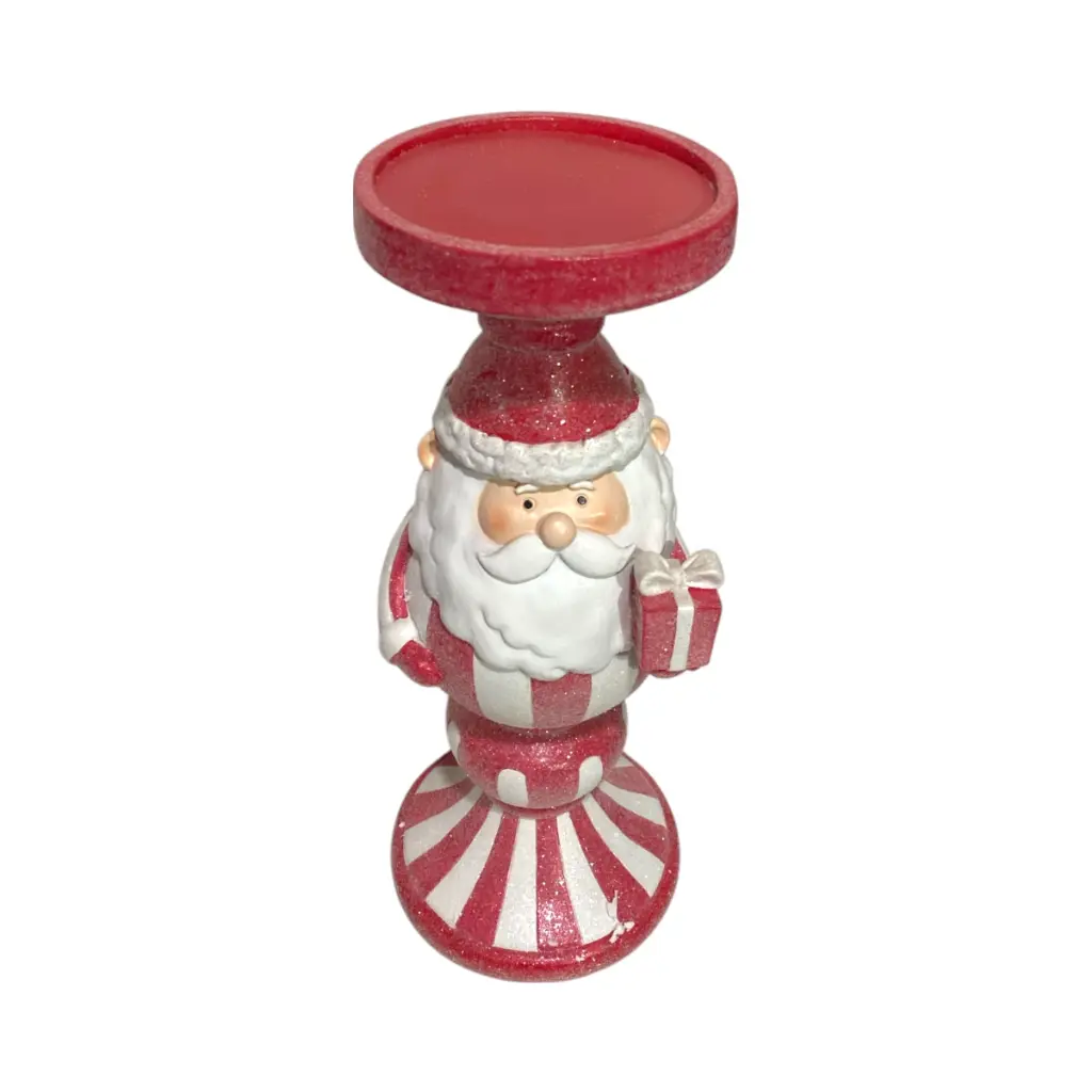 Candelabro Navideño Candy Noel, poliresina. Ø11cm x29cm