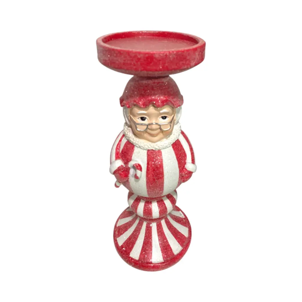 Candelabro Navideño Candy Noel, poliresina. Ø11cm x29cm