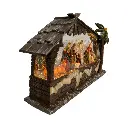 Nacimiento con Palmera, luz y musical USB. 31x9x21cm
