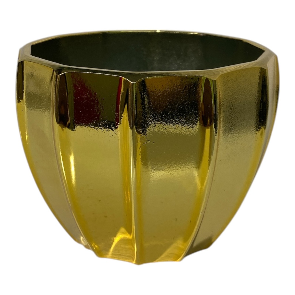 MACETA PVC DORADA O PLATEADA DECOR 9,5X7,5  CM