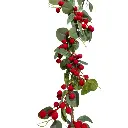 Guirnalda Navideña eucaliptos y frutos rojos velvet, Ref:ES29473. 160cm