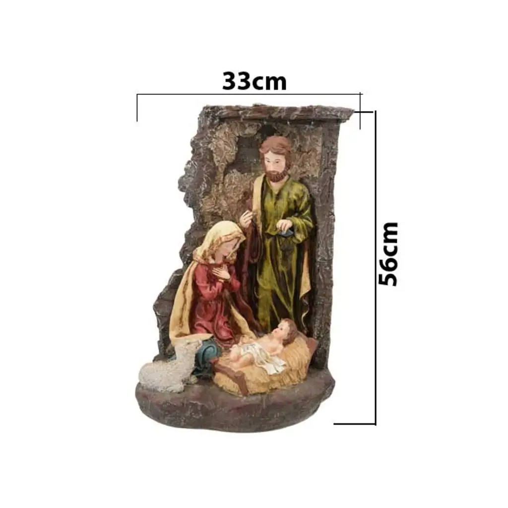 Nacimiento poliresina c/musica, luz Ref:ES29005 (23.5x16x27cm)