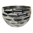 MACETA PVC DORADA O PLATEADA DECOR 19.5X12  CM