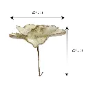 Flor Navideña Artf. Magnolia Crema, Terciopelo Alambrado. Ref:FD-2620 (Ø20cmx20cm)