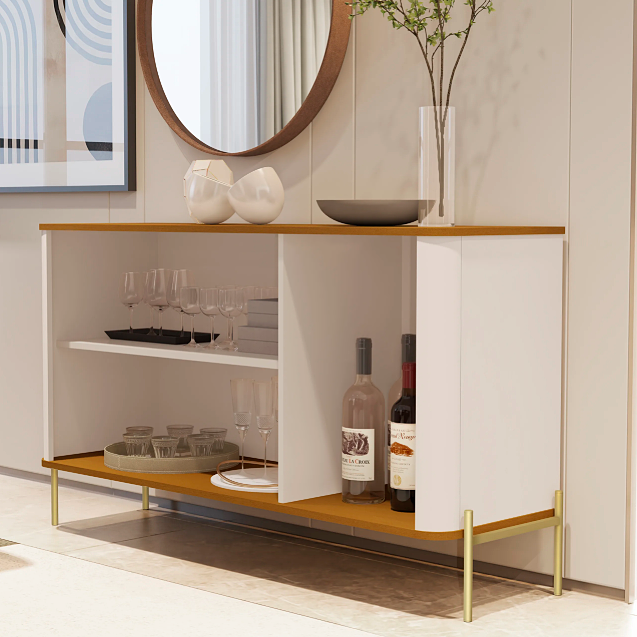 Bufetera Tucup off White/Nature/Dorado. Ref:32675 (76x133x45cm)
