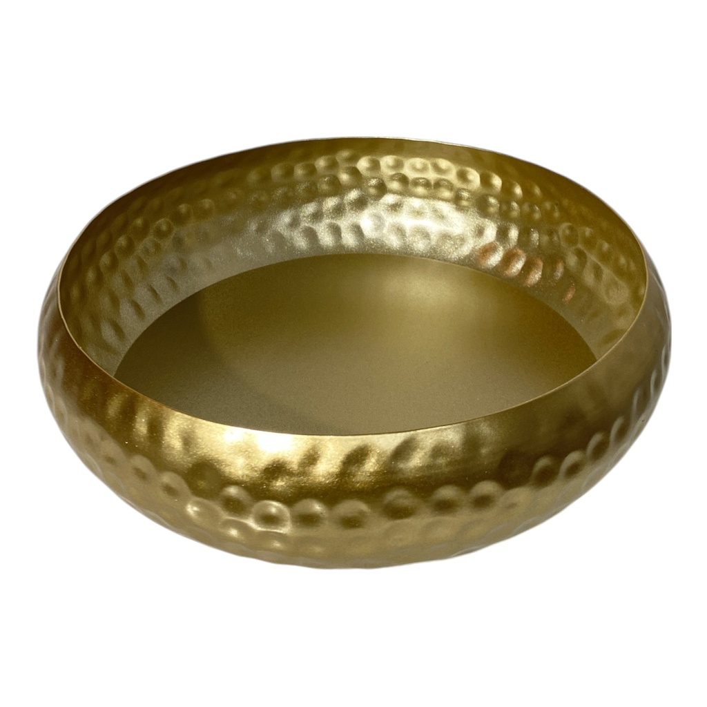 MACETA METALICA DORADA 20X6CM
