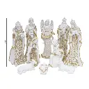 Nacimiento Blanco/Dorado, polirresina x10pz. Ref:TG476707 (12.5x7.5x29cm)