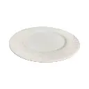 Plato de Cerámica blanco renos/arboles, Ref:IC1365-63. (Ø26cm x 2cm)