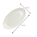 Bandeja de Cerámica, Blanca con renos/arboles. Ref:IC1365-65 (31x22x3.5cm)