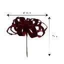 Flor Navideña Borgoña Terciopelo. Ref:ES29393. (Ø24cm x 27cm) 