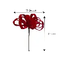 Flor Navideña Roja Terciopelo. Ref:ES29392. (Ø24cm x 27cm)
