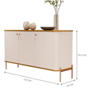 Bufetera Tucup off White/Nature/Dorado. Ref:32675 (76x133x45cm)