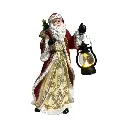 Noel Rojo con Farol luz led, poliresina. Ref:TG762598. (24x17.5x41cm)