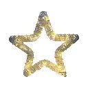 Estrella con 100 micro led, cálida de 8 funciones. Ref:AL-2026S001WW (40x40cm)