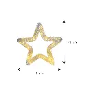 Estrella con 100 micro led, cálida de 8 funciones. Ref:AL-2026S001WW (40x40cm)