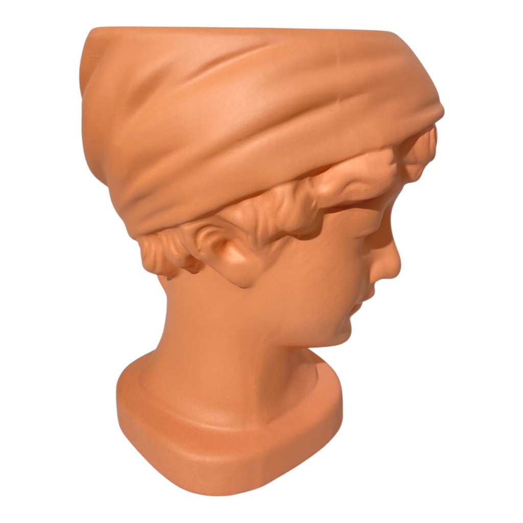 FLORERO DE CERAMICA BUSTO SAFO GRIEGO 14X19X22CM