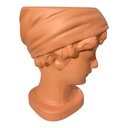 FLORERO DE CERAMICA BUSTO SAFO GRIEGO 14X19X22CM