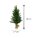 Árbol de Navidad Rama Pvc 90cm base de madera. Ref:0912 