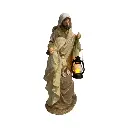 Sagrada Familia con farol, poliresina. Ref:TGGS111852-1 (26x16x45cm)