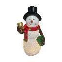 Hombre Nieve con luz 2 mod. Poliresina. Ref:TG925956 (12x8.5x23cm)